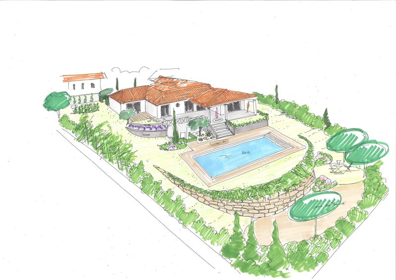 Projet de piscine et jardin