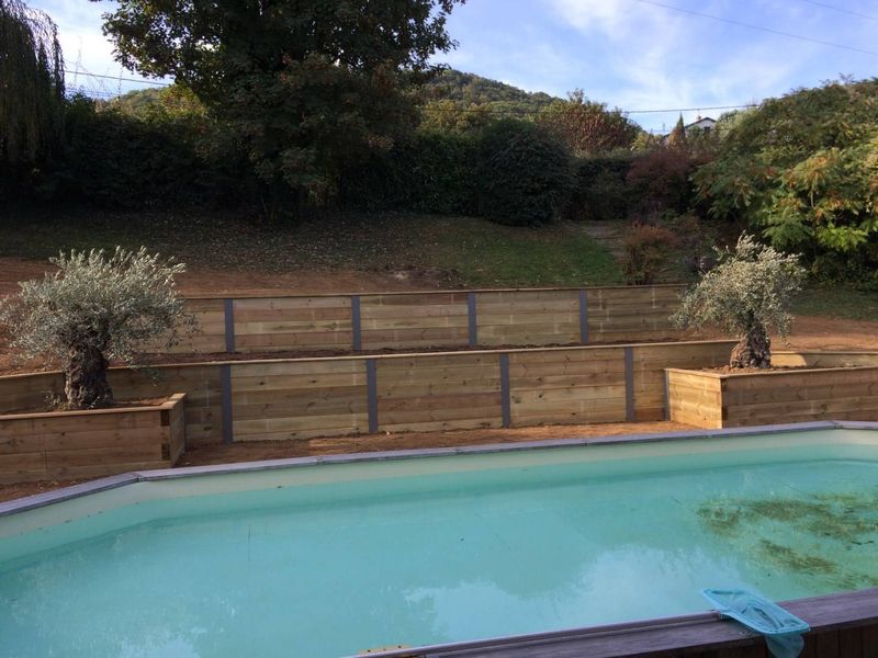 photo amenagement de terrain en pente en potager sur Lyon