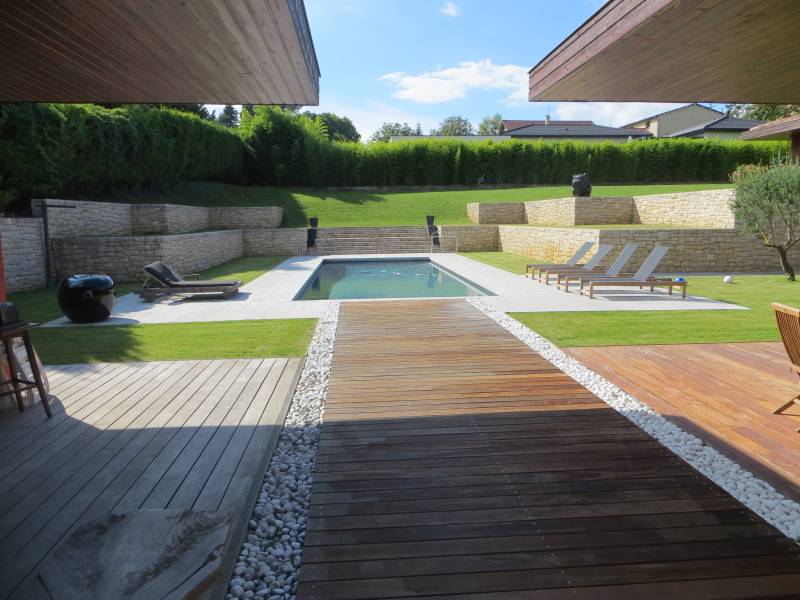 Création d'une terrasse en IPE à Saint Didier au Mont d'or
