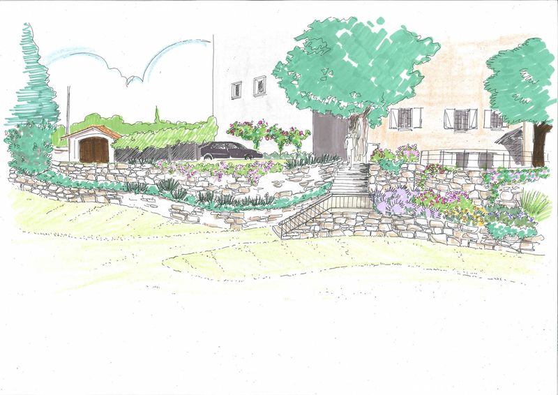 Plan, conception aménagement paysagers à Saint Cyr au mont d'Or